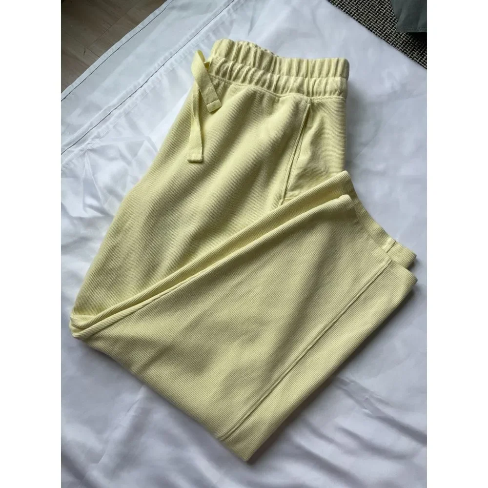 All In Motion Cropped Yellow Sweats - Picture 2 of 3
